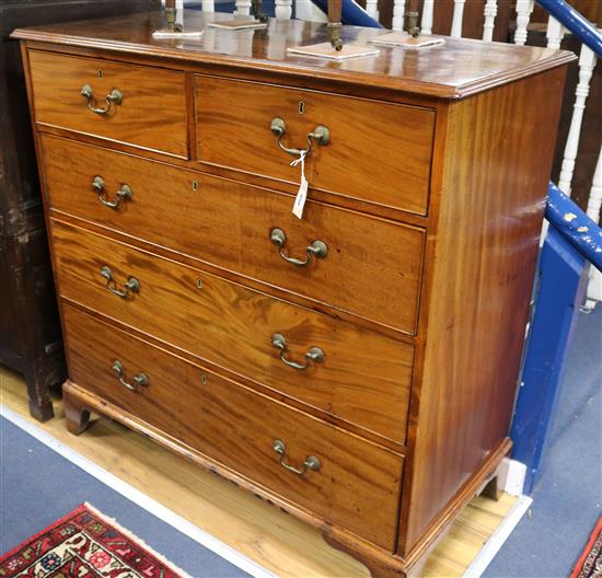 A George III mahogany chest of drawers W.115cm